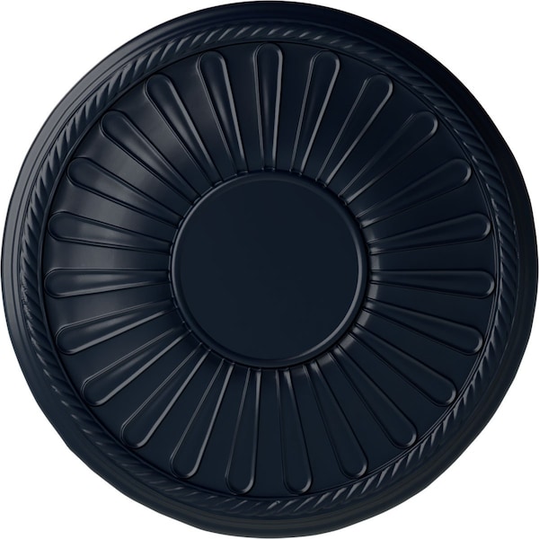 Ekena Millwork Leandros Ceiling Medallion (Fits Canopies up to 6 3/8"), 19 7/8"OD x 1 1/4"P, Midnight Dream CM22LNMDF - main
